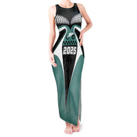 Custom New Zealand Bicycle 2025 Tank Maxi Dress LT03 Women Black-Teal - Polynesian Pride
