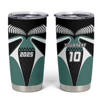 Custom New Zealand Bicycle 2025 Tumbler Cup LT03 Black-Teal - Polynesian Pride