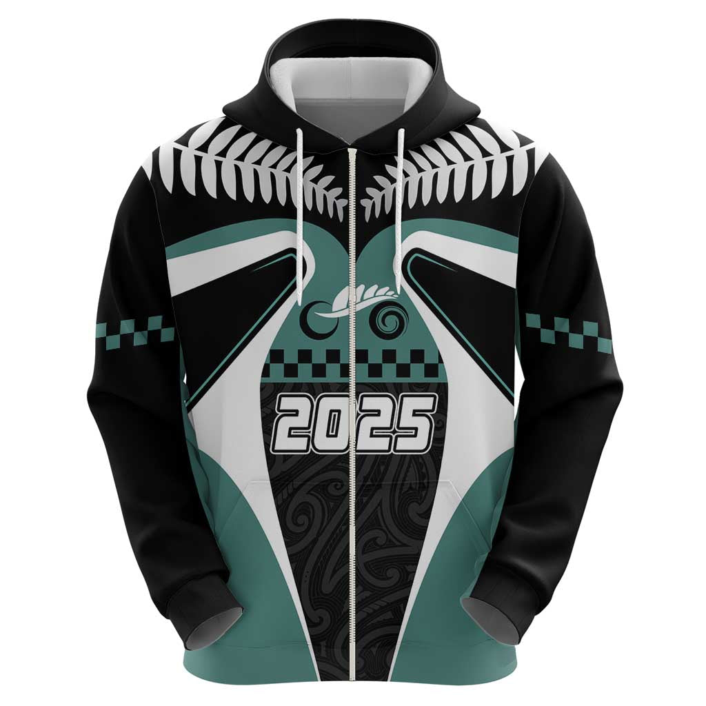 Custom New Zealand Bicycle 2025 Zip Hoodie LT03 - Polynesian Pride