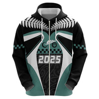Custom New Zealand Bicycle 2025 Zip Hoodie LT03 - Polynesian Pride