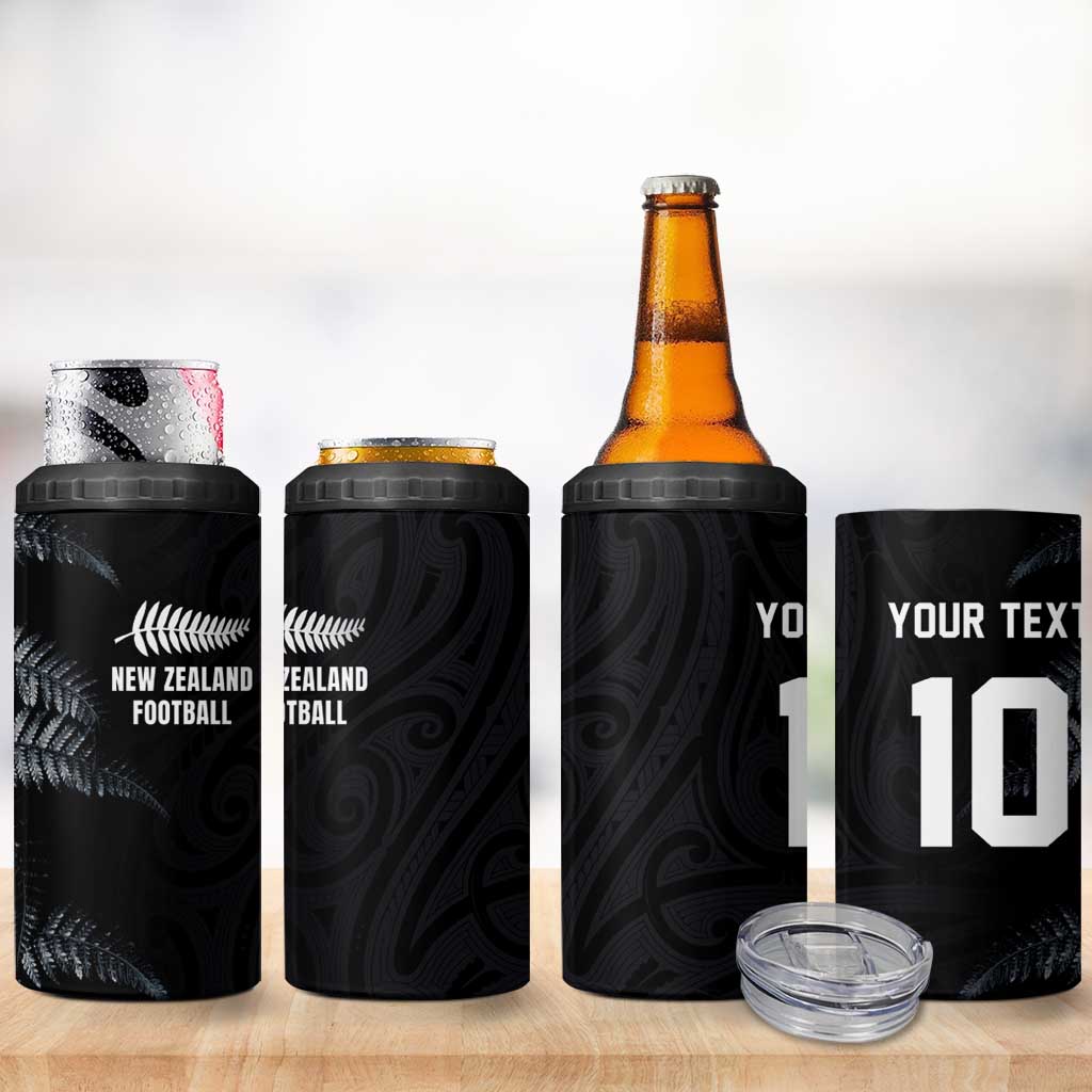Custom New Zealand Football-Towards World Cup 2026 4 in 1 Can Cooler Tumbler LT03 - Polynesian Pride