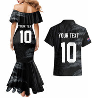 Custom New Zealand Football-Towards World Cup 2026 Couples Matching Mermaid Dress and Hawaiian Shirt LT03 - Polynesian Pride