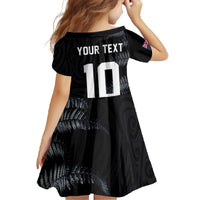 Custom New Zealand Football-Towards World Cup 2026 Family Matching Off The Shoulder Long Sleeve Dress and Hawaiian Shirt LT03 - Polynesian Pride