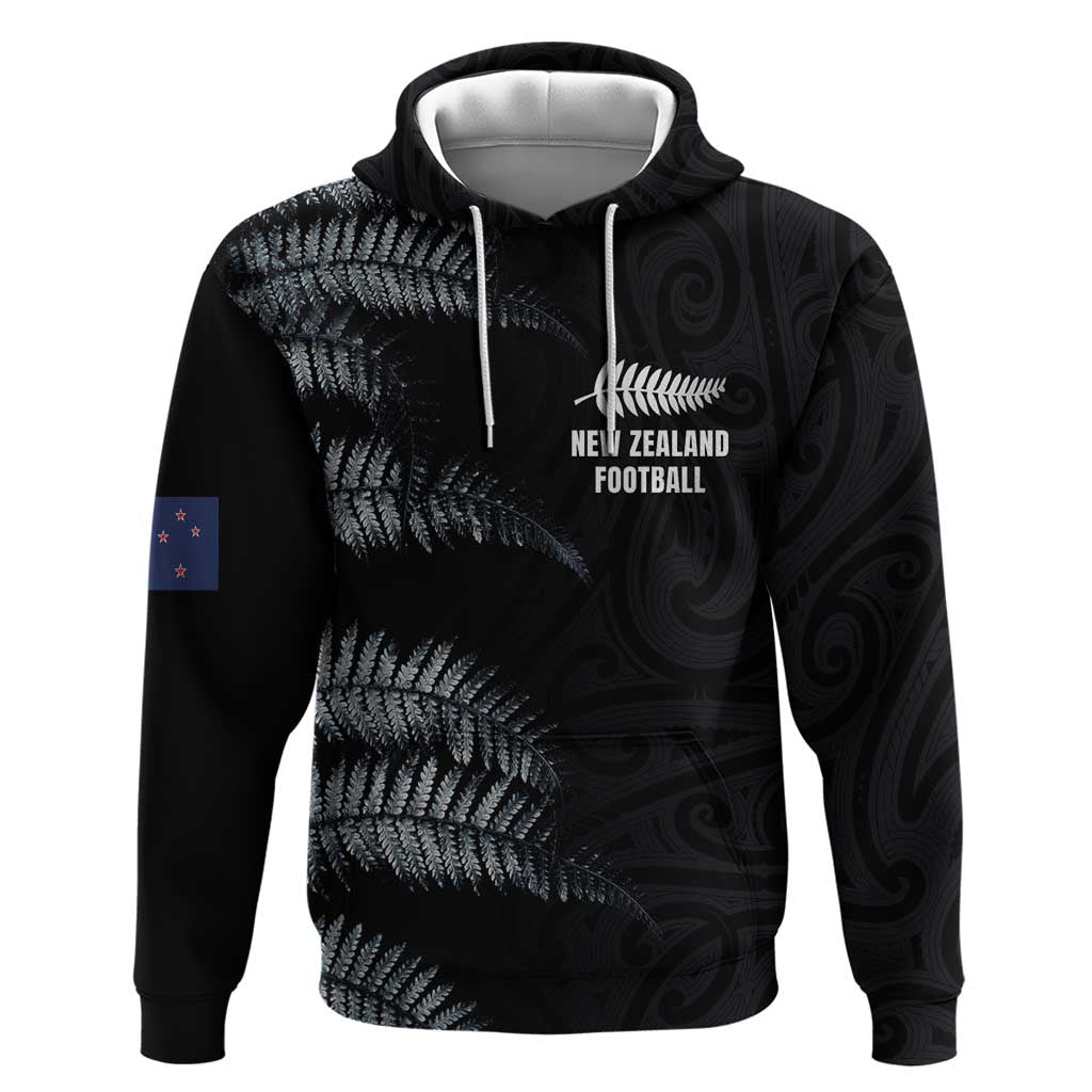 Custom New Zealand Football-Towards World Cup 2026 Hoodie LT03 Pullover Hoodie Black - Polynesian Pride