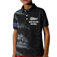 Custom New Zealand Football-Towards World Cup 2026 Kid Polo Shirt LT03 Kid Black - Polynesian Pride