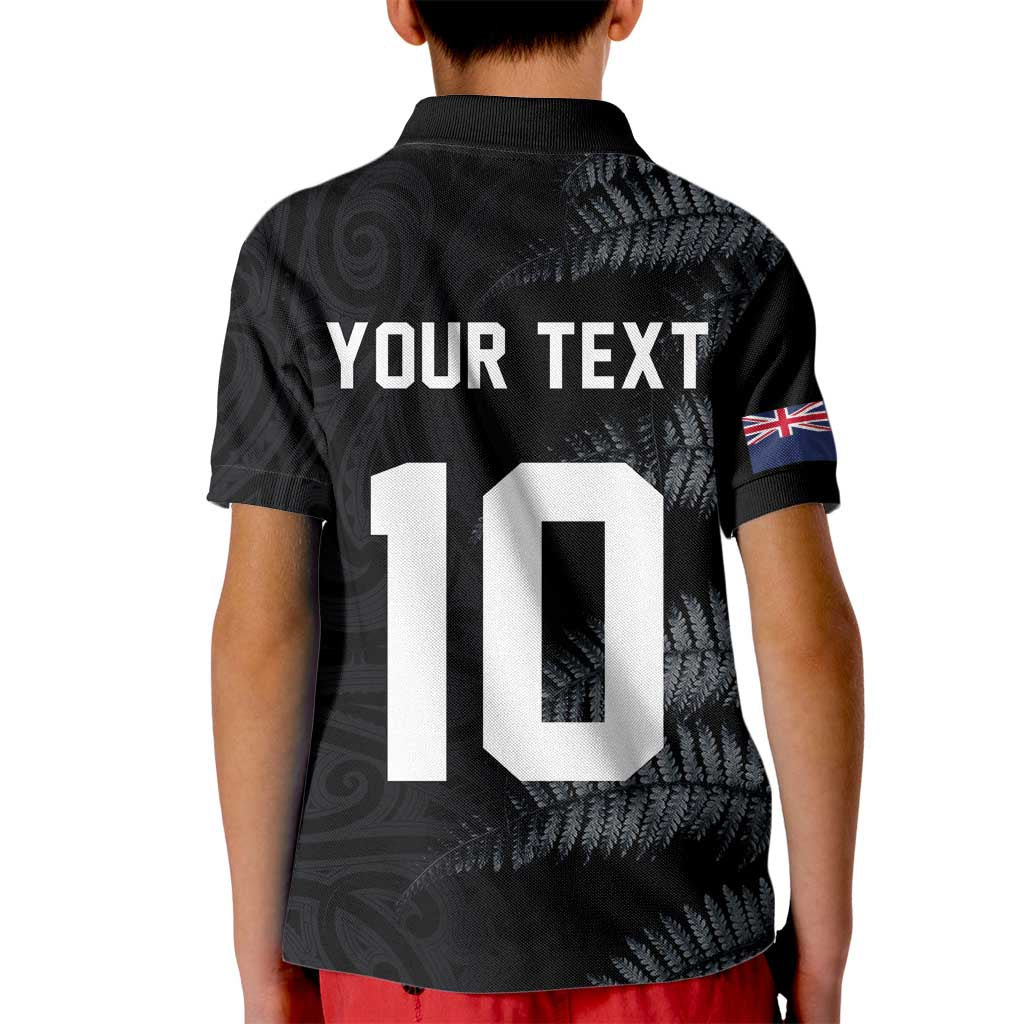Custom New Zealand Football-Towards World Cup 2026 Kid Polo Shirt LT03 - Polynesian Pride