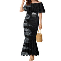 Custom New Zealand Football-Towards World Cup 2026 Mermaid Dress LT03 Women Black - Polynesian Pride