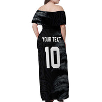Custom New Zealand Football-Towards World Cup 2026 Off Shoulder Maxi Dress LT03 - Polynesian Pride