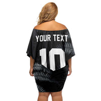 Custom New Zealand Football-Towards World Cup 2026 Off Shoulder Short Dress LT03 - Polynesian Pride