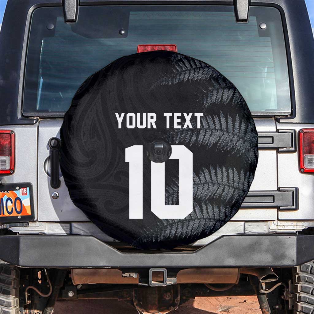 Custom New Zealand Football-Towards World Cup 2026 Spare Tire Cover LT03 Black - Polynesian Pride