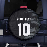 Custom New Zealand Football-Towards World Cup 2026 Spare Tire Cover LT03 No hole Black - Polynesian Pride