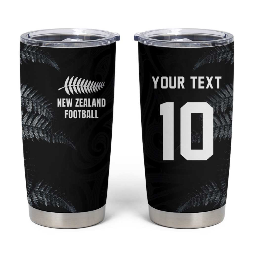Custom New Zealand Football-Towards World Cup 2026 Tumbler Cup LT03 Black - Polynesian Pride