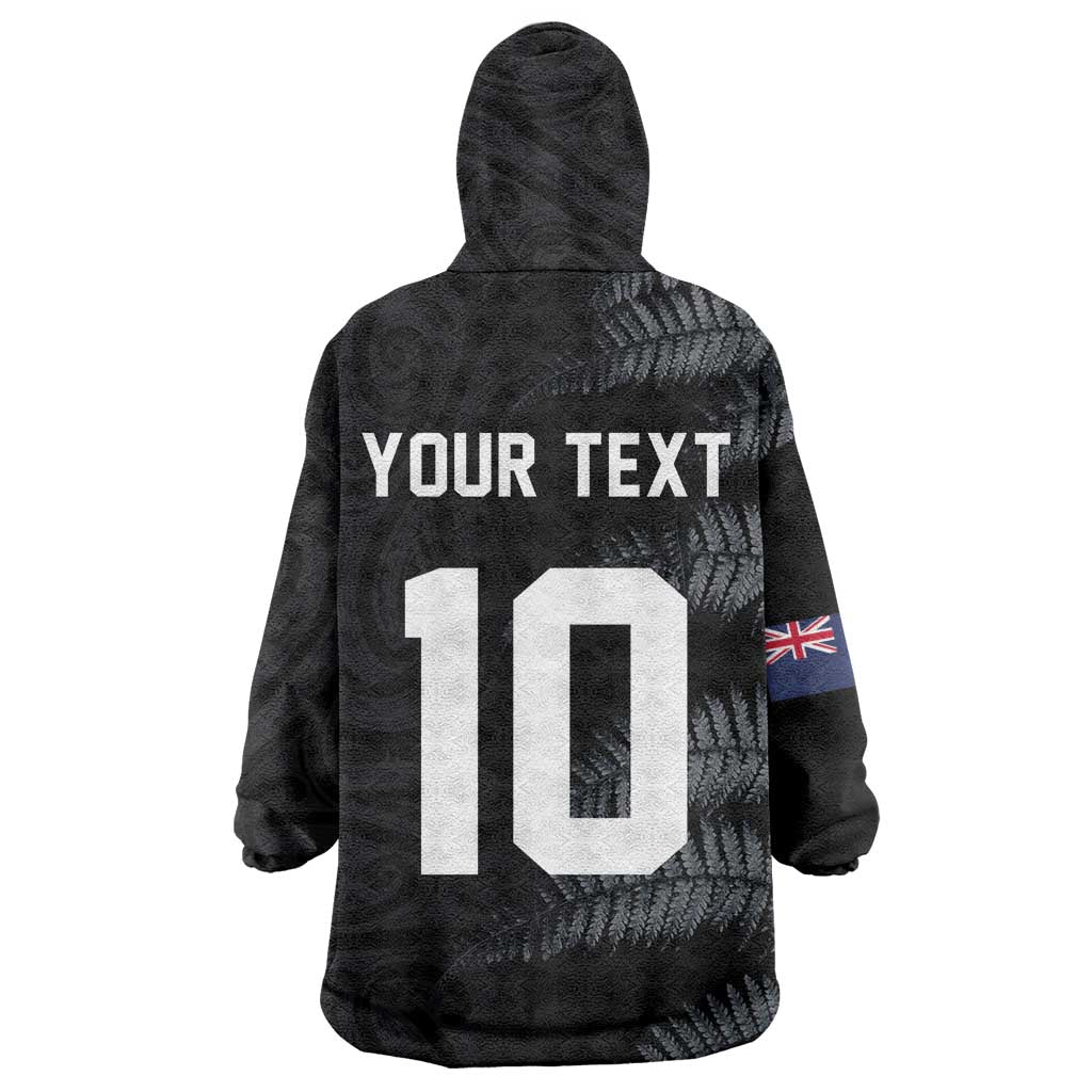 Custom New Zealand Football-Towards World Cup 2026 Wearable Blanket Hoodie LT03 - Polynesian Pride