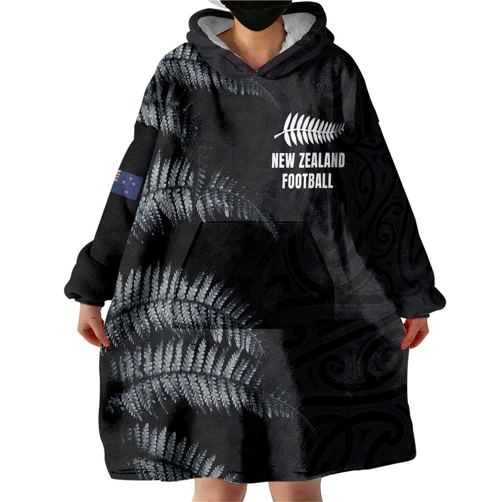 Custom New Zealand Football-Towards World Cup 2026 Wearable Blanket Hoodie LT03 - Polynesian Pride