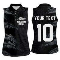 Custom New Zealand Football-Towards World Cup 2026 Women Sleeveless Polo Shirt LT03 - Polynesian Pride