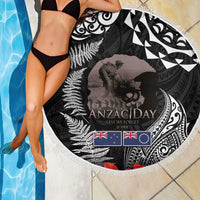 New Zealand and Cook Islands ANZAC Day Beach Blanket Gallipoli Lest We Forget Tatau Art Tribal and Maori Tattoo with Fern LT03 - Polynesian Pride