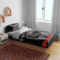 New Zealand and Cook Islands ANZAC Day Bedding Set Gallipoli Lest We Forget Tatau Art Tribal and Maori Tattoo with Fern LT03 - Polynesian Pride