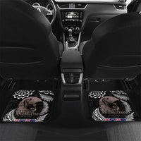 New Zealand and Cook Islands ANZAC Day Car Mats Gallipoli Lest We Forget Tatau Art Tribal and Maori Tattoo with Fern LT03 Set 2pcs - Back Black - Polynesian Pride