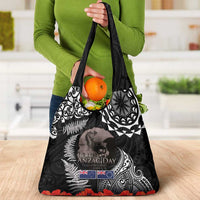 New Zealand and Cook Islands ANZAC Day Grocery Bag Gallipoli Lest We Forget Tatau Art Tribal and Maori Tattoo with Fern LT03 - Polynesian Pride