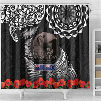 New Zealand and Cook Islands ANZAC Day Shower Curtain Gallipoli Lest We Forget Tatau Art Tribal and Maori Tattoo with Fern LT03 - Polynesian Pride