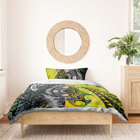 New Zealand and Cook Islands Together Bedding Set Tatau Art Tribal Pattern-Maori Tattoo with Fern and Paua Shell LT03 - Polynesian Pride