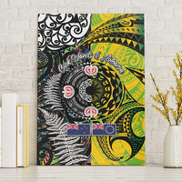New Zealand and Cook Islands Together Canvas Wall Art Tatau Art Tribal Pattern-Maori Tattoo with Fern and Paua Shell LT03 Without Frame Art - Polynesian Pride