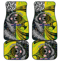 New Zealand and Cook Islands Together Car Mats Tatau Art Tribal Pattern-Maori Tattoo with Fern and Paua Shell LT03 - Polynesian Pride