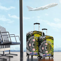 New Zealand and Cook Islands Together Luggage Cover Tatau Art Tribal Pattern-Maori Tattoo with Fern and Paua Shell