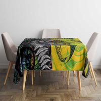 New Zealand and Cook Islands Together Tablecloth Tatau Art Tribal Pattern-Maori Tattoo with Fern and Paua Shell LT03 - Polynesian Pride