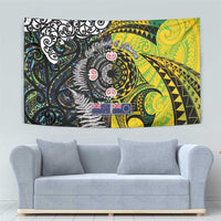 New Zealand and Cook Islands Together Tapestry Tatau Art Tribal Pattern-Maori Tattoo with Fern and Paua Shell LT03 - Polynesian Pride