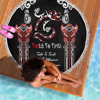 Aotearoa Toitu Te Tiriti-Maori Taniwha Beach Blanket Toitu Te Whenua Toitu Te Reo Maori LT03 - Polynesian Pride