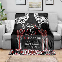 Aotearoa Toitu Te Tiriti-Maori Taniwha Blanket Toitu Te Whenua Toitu Te Reo Maori LT03 - Polynesian Pride