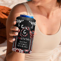 Aotearoa Toitu Te Tiriti-Maori Taniwha 4 in 1 Can Cooler Tumbler Toitu Te Whenua Toitu Te Reo Maori LT03 - Polynesian Pride