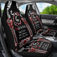 Aotearoa Toitu Te Tiriti-Maori Taniwha Car Seat Cover Toitu Te Whenua Toitu Te Reo Maori LT03 - Polynesian Pride