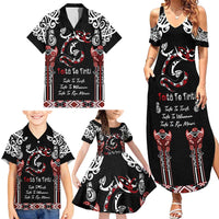 Aotearoa Toitu Te Tiriti-Maori Taniwha Family Matching Summer Maxi Dress and Hawaiian Shirt Toitu Te Whenua Toitu Te Reo Maori LT03 - Polynesian Pride