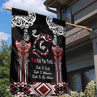 Aotearoa Toitu Te Tiriti-Maori Taniwha Garden Flag Toitu Te Whenua Toitu Te Reo Maori LT03 - Polynesian Pride