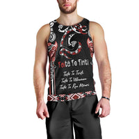 Aotearoa Toitu Te Tiriti-Maori Taniwha Men Tank Top Toitu Te Whenua Toitu Te Reo Maori LT03 - Polynesian Pride
