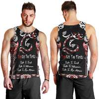 Aotearoa Toitu Te Tiriti-Maori Taniwha Men Tank Top Toitu Te Whenua Toitu Te Reo Maori LT03 - Polynesian Pride