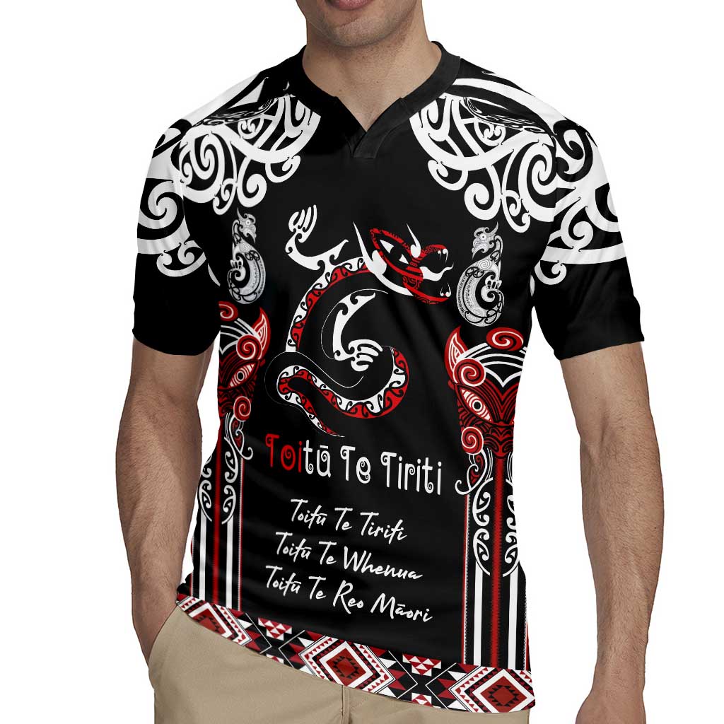 Aotearoa Toitu Te Tiriti-Maori Taniwha Rugby Jersey Toitu Te Whenua Toitu Te Reo Maori LT03 - Polynesian Pride