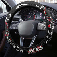 Aotearoa Toitu Te Tiriti-Maori Taniwha Steering Wheel Cover Toitu Te Whenua Toitu Te Reo Maori LT03 - Polynesian Pride