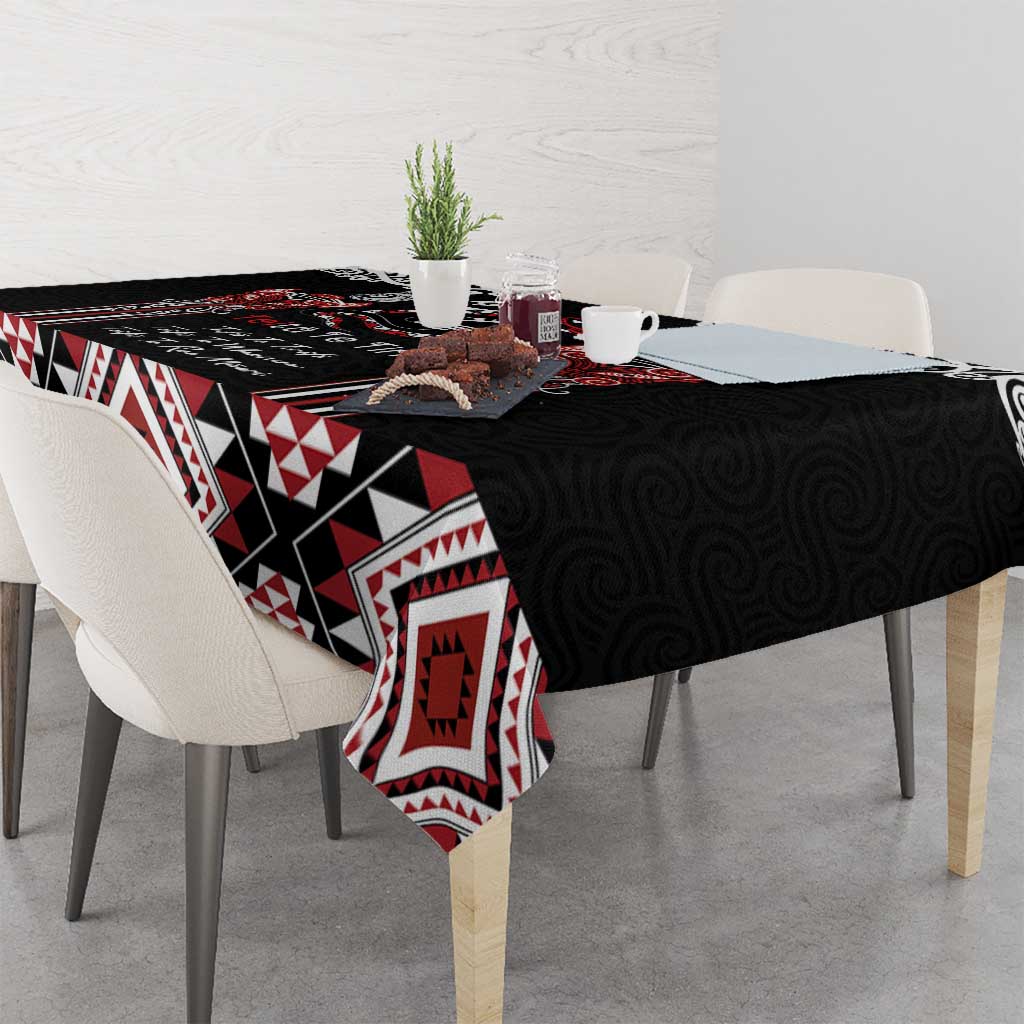 Aotearoa Toitu Te Tiriti-Maori Taniwha Tablecloth Toitu Te Whenua Toitu Te Reo Maori LT03 - Polynesian Pride