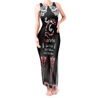 Aotearoa Toitu Te Tiriti-Maori Taniwha Tank Maxi Dress Toitu Te Whenua Toitu Te Reo Maori LT03 Women Black - Polynesian Pride