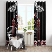 Aotearoa Toitu Te Tiriti-Maori Taniwha Window Curtain Toitu Te Whenua Toitu Te Reo Maori LT03 - Polynesian Pride