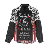 Aotearoa Toitu Te Tiriti-Maori Taniwha Women Casual Shirt Toitu Te Whenua Toitu Te Reo Maori LT03 - Polynesian Pride