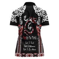 Aotearoa Toitu Te Tiriti-Maori Taniwha Women Polo Shirt Toitu Te Whenua Toitu Te Reo Maori LT03 - Polynesian Pride