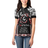Aotearoa Toitu Te Tiriti-Maori Taniwha Women Polo Shirt Toitu Te Whenua Toitu Te Reo Maori LT03 - Polynesian Pride