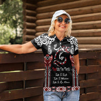 Aotearoa Toitu Te Tiriti-Maori Taniwha Women Polo Shirt Toitu Te Whenua Toitu Te Reo Maori LT03 - Polynesian Pride