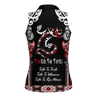 Aotearoa Toitu Te Tiriti-Maori Taniwha Women Sleeveless Polo Shirt Toitu Te Whenua Toitu Te Reo Maori LT03 - Polynesian Pride