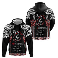Aotearoa Toitu Te Tiriti-Maori Taniwha Zip Hoodie Toitu Te Whenua Toitu Te Reo Maori LT03 - Polynesian Pride