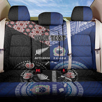 Personalised Aotearoa and Samoa Together Back Car Seat Cover Tatau Art Tattoos-Taniko and Tukutuku with Maori Pattern LT03 One Size Black - Polynesian Pride